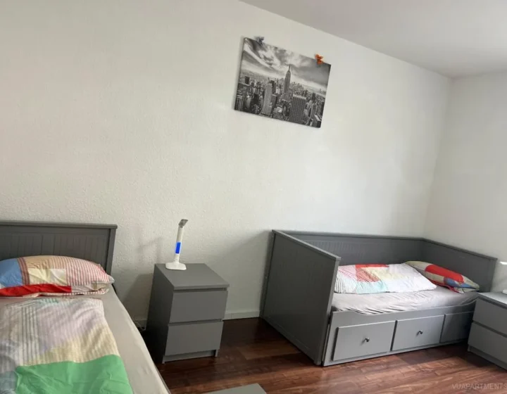 Zwei Einzelbetten im Zimmer – Apartment 5 in Bochum